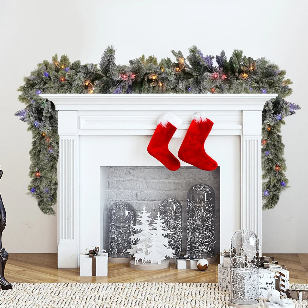 National Tree Company 274cm Pre Lit Snowy Stamford Spruce