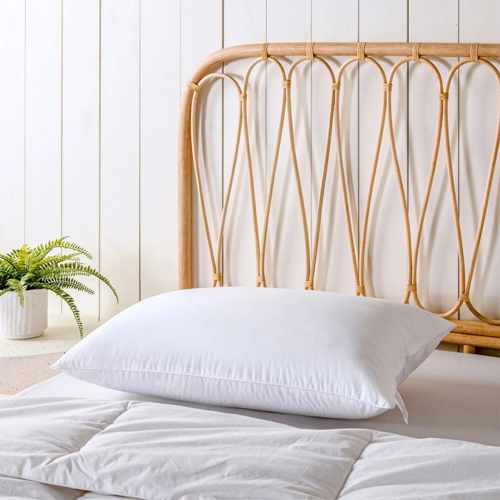 Natural Sleep Bamboo Blend Medium Profile Pillow - White