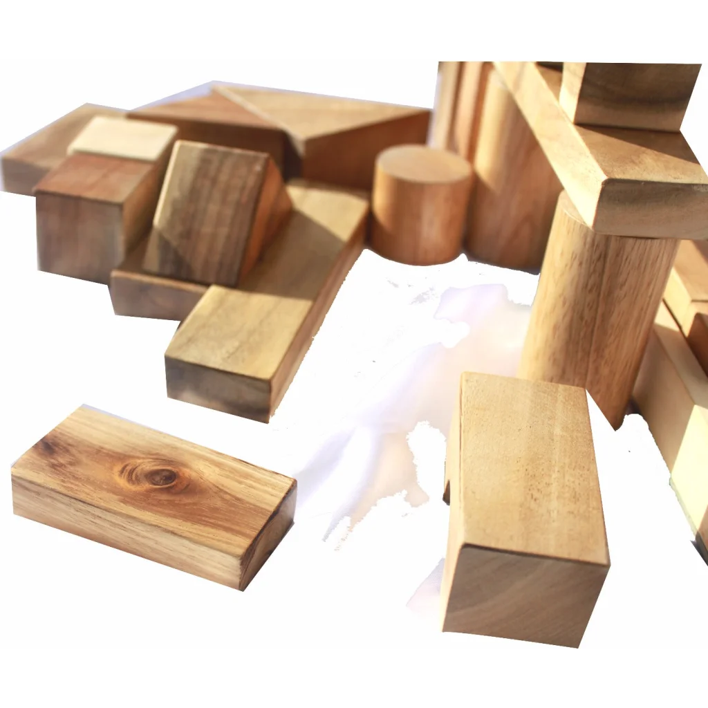 Natural Wood Blocks Set 34 PCS spring fever exclusive