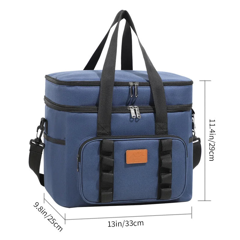 Navy Blue 23L Extra Large Insulated Cooler Bag with Double
