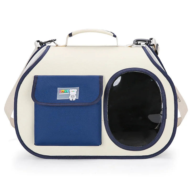 Navy blue Colors Pet Carrier Backpack Breathable Cat