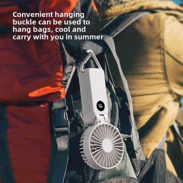 Navy Blue Portable Handheld Fan with 2000mAh Battery