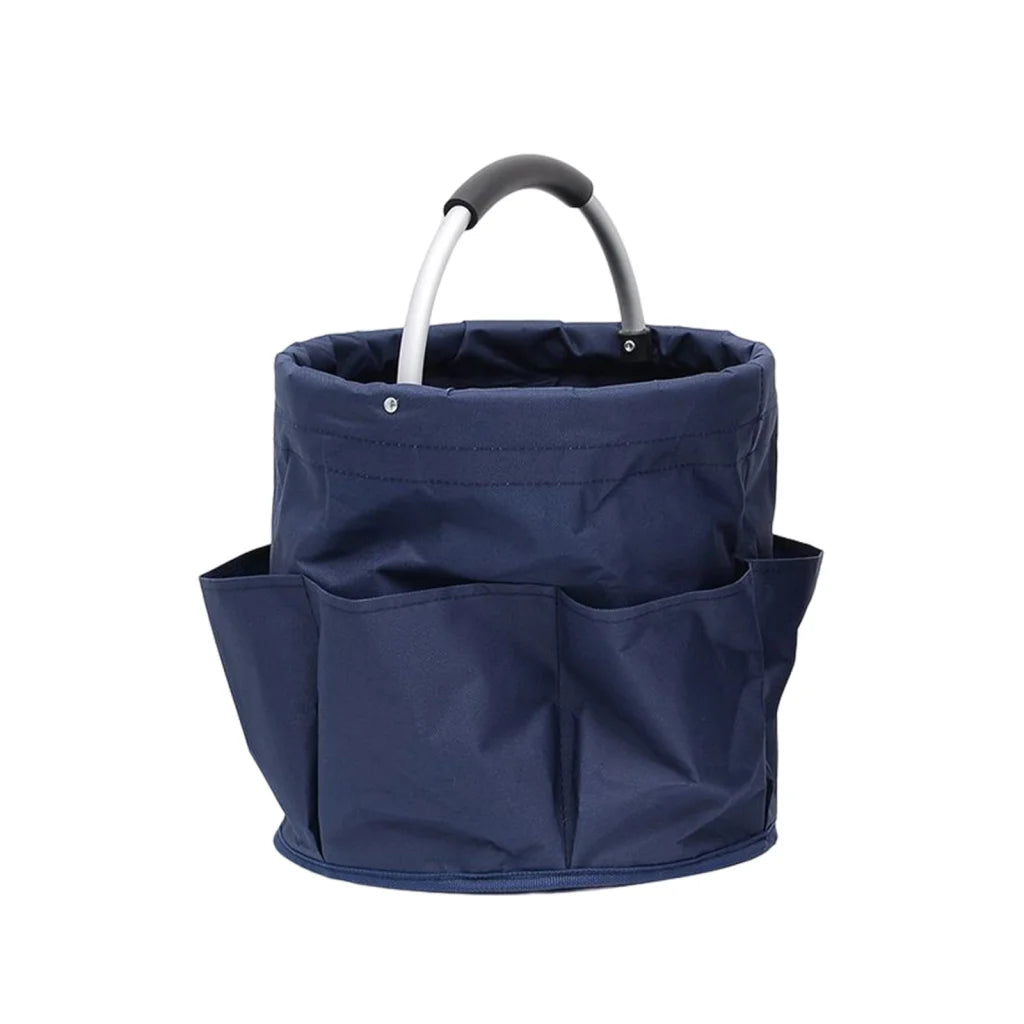 Navy Blue Portable Picnic Basket Foldable Outdoor Beach