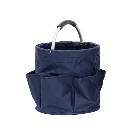 Navy Blue Portable Picnic Basket Foldable Outdoor Beach