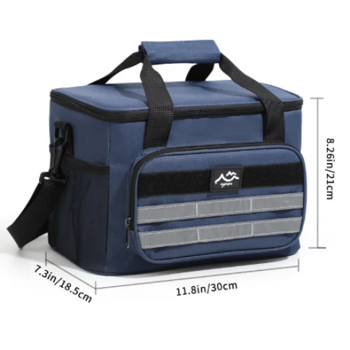 Navy Blue Versatile Large-Capacity Picnic Insulated Bag