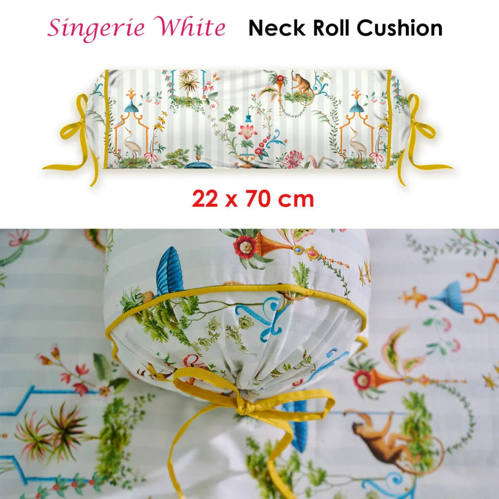 Neck Roll Cushion PIP Studio Singerie - White - Furniture