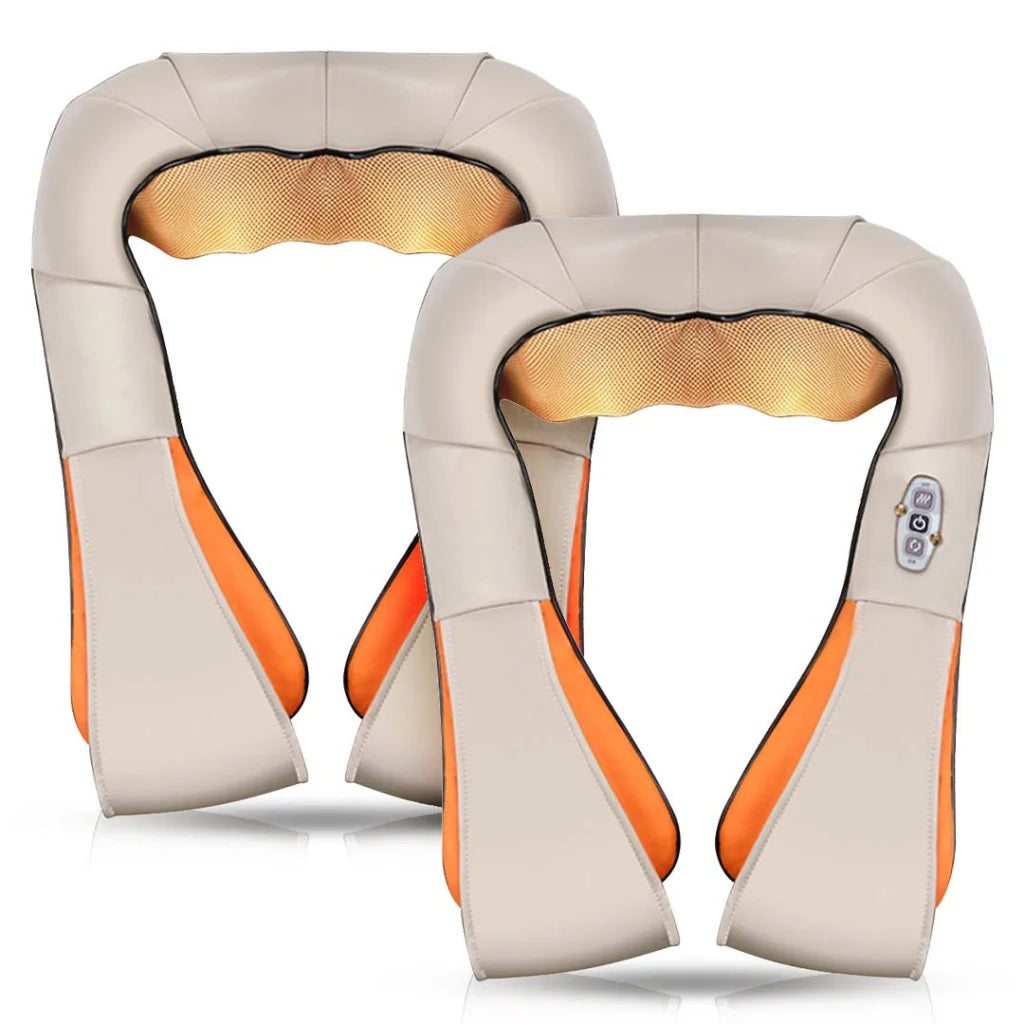 Neck Shoulder Body Massager Set Premium 2X Kneading with Heat Therapy Health Care