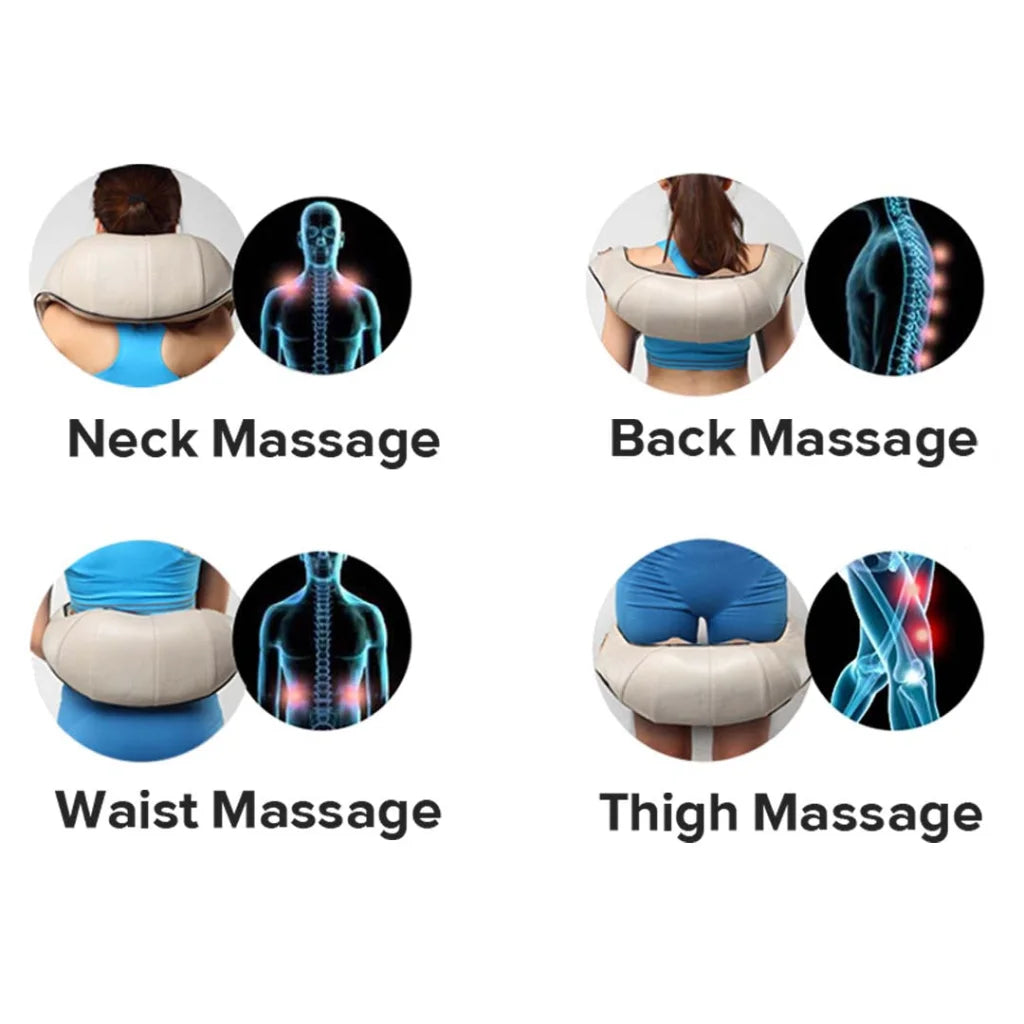 Neck Shoulder Body Massager Set Premium 2X Kneading with Heat Therapy Health Care