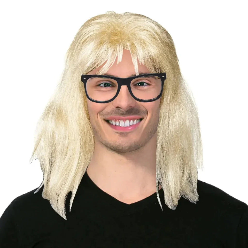 Nerd Mullet Wig 80s Party Costume Rock Bogan Punk 70s 90s