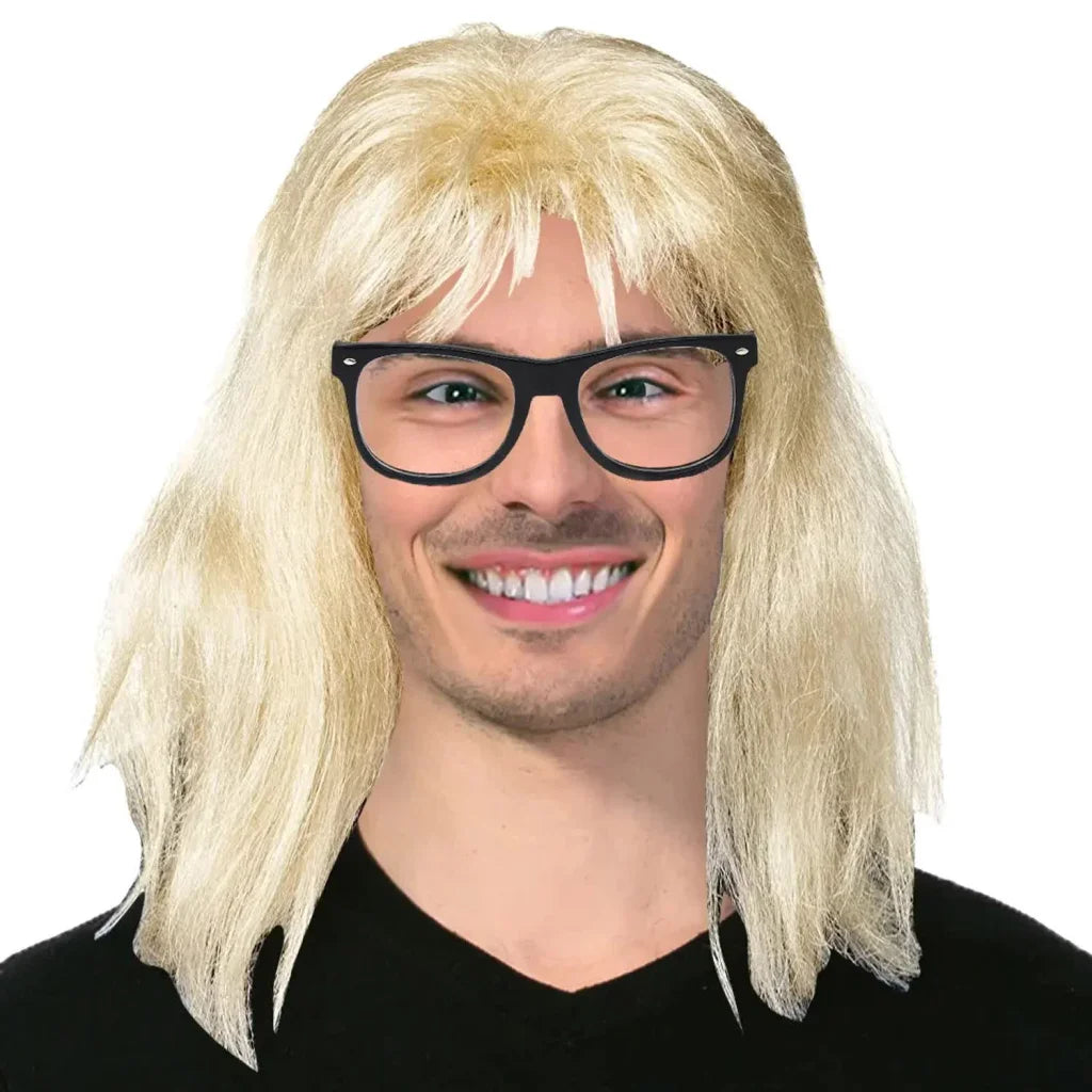 Nerd Mullet Wig 80s Party Costume Rock Bogan Punk 70s 90s