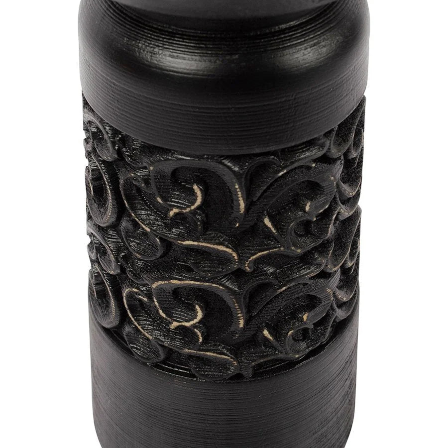 Nero Carved Pillar Candleholder 11x23cm - Health & Beauty >