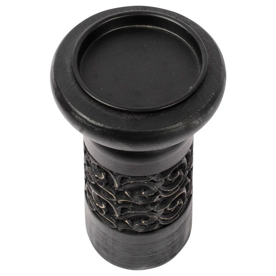 Nero Carved Pillar Candleholder 11x23cm - Health & Beauty >