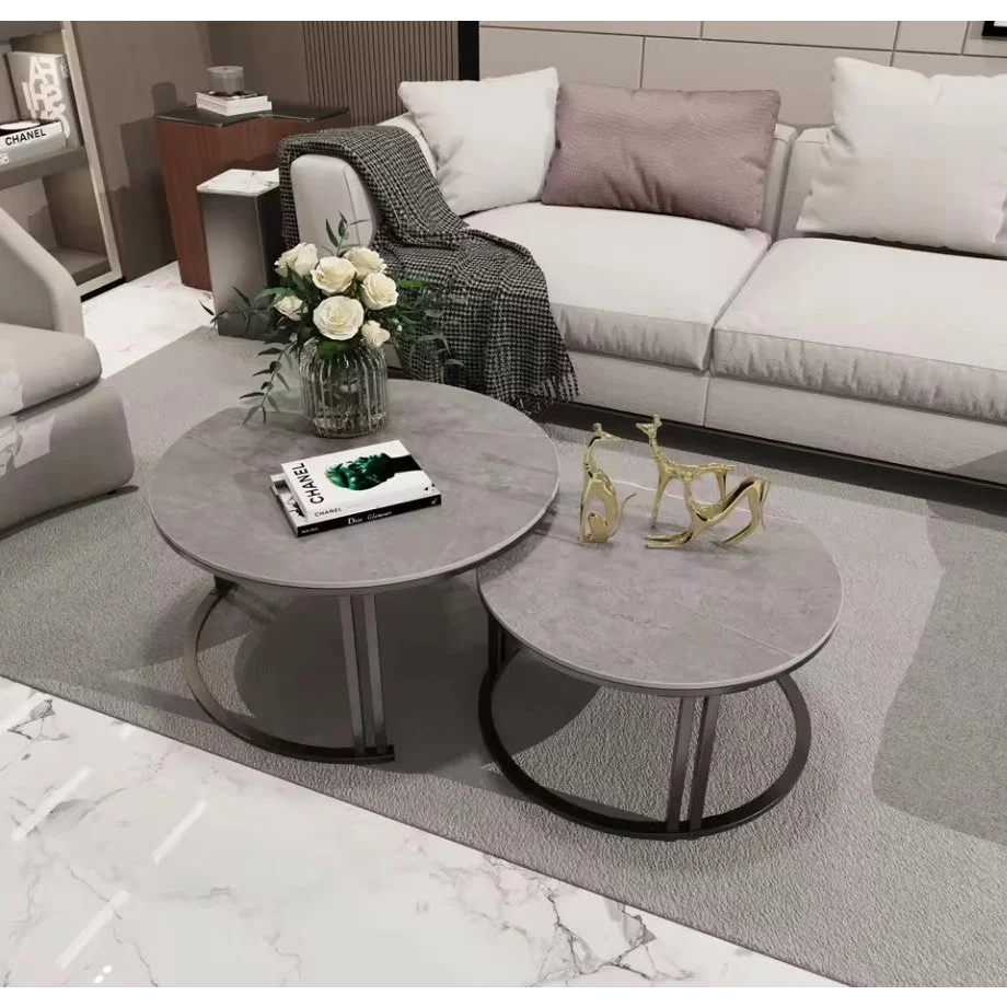 Nested Coffee Table Set Premier - Grey Stone - Furniture