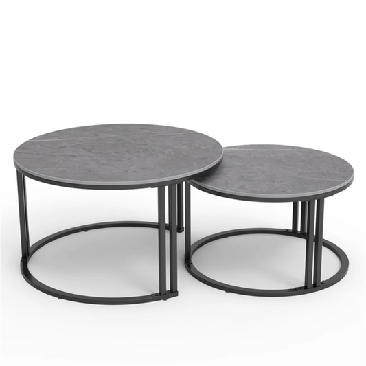 Nested Coffee Table Set Premier - Grey Stone - Furniture