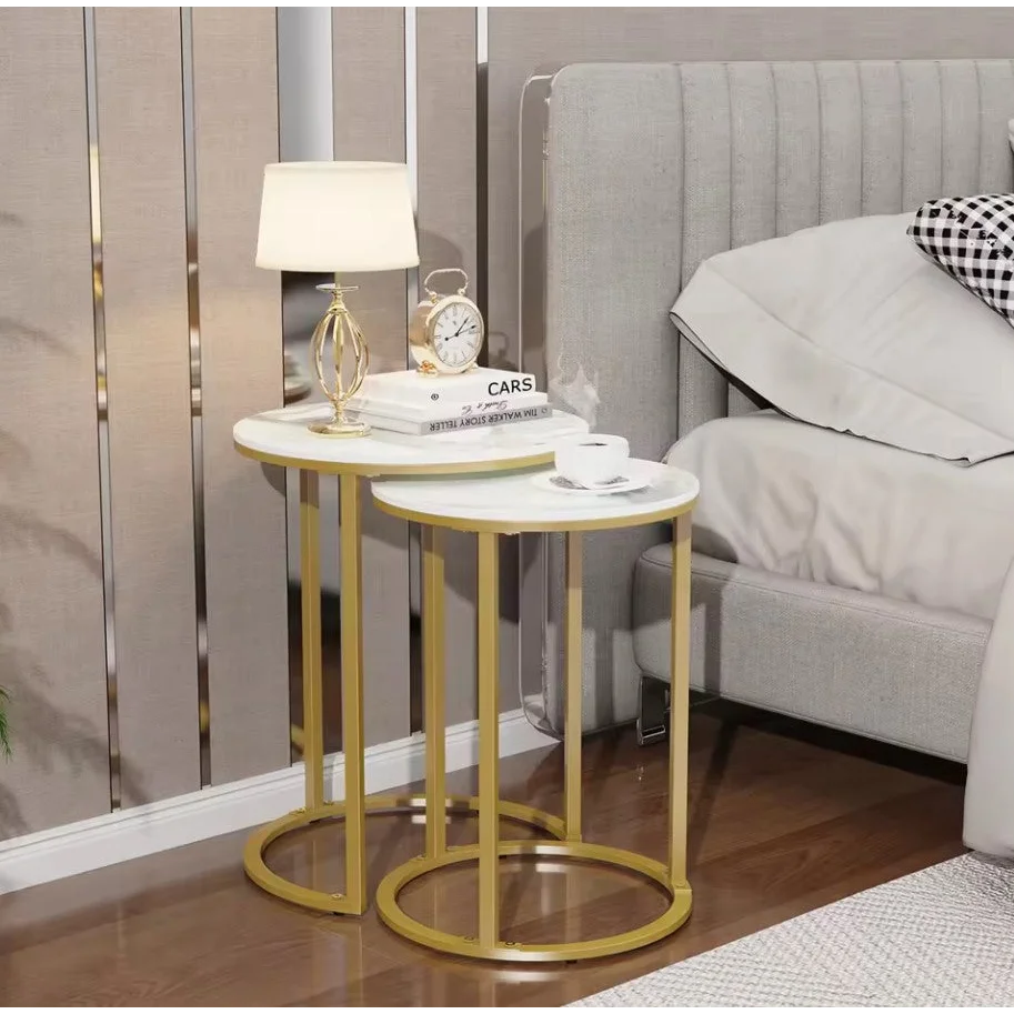 Nested Side Table Set Deva Gold - Furniture