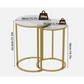 Nested Side Table Set Deva Gold - Furniture