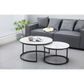 Nesting Style Coffee Table - White on Black 80cm/60cm