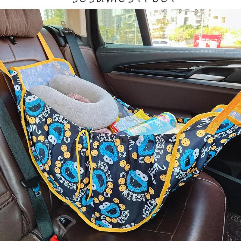 Nevy Blue Car Back Seat Organizer Hammock - Portable