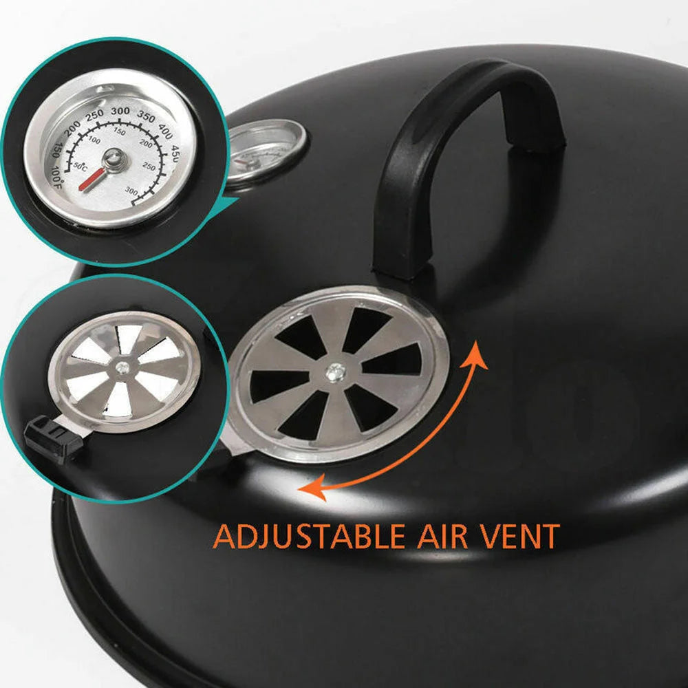 NEW 3in1 Portable Charcoal Vertical Smoker BBQ Roaster