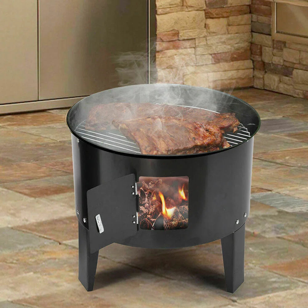 NEW 3in1 Portable Charcoal Vertical Smoker BBQ Roaster