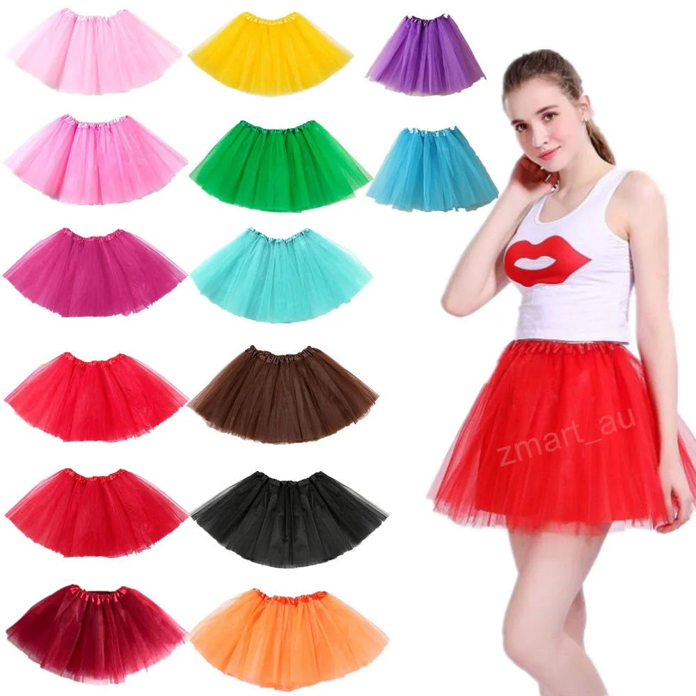 New Adults Tulle Tutu Skirt Dressup Party Costume Ballet