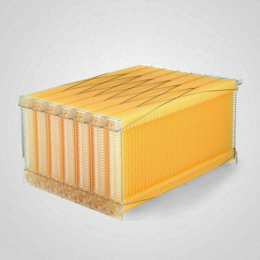 Neweast 7Pcs Flow Bee Comb Hive Frames For Wooden
