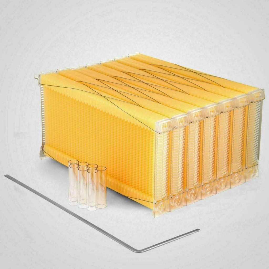 Neweast 7Pcs Flow Bee Comb Hive Frames For Wooden