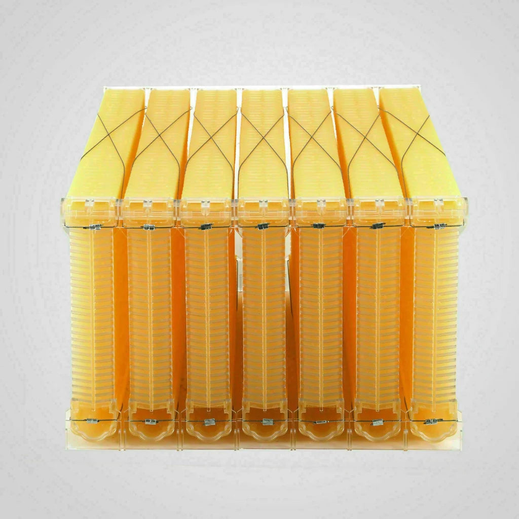 Neweast 7Pcs Flow Bee Comb Hive Frames For Wooden