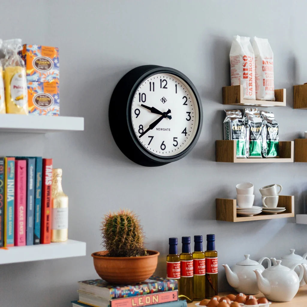 Newgate 50s Clock - Black - Home & Garden
