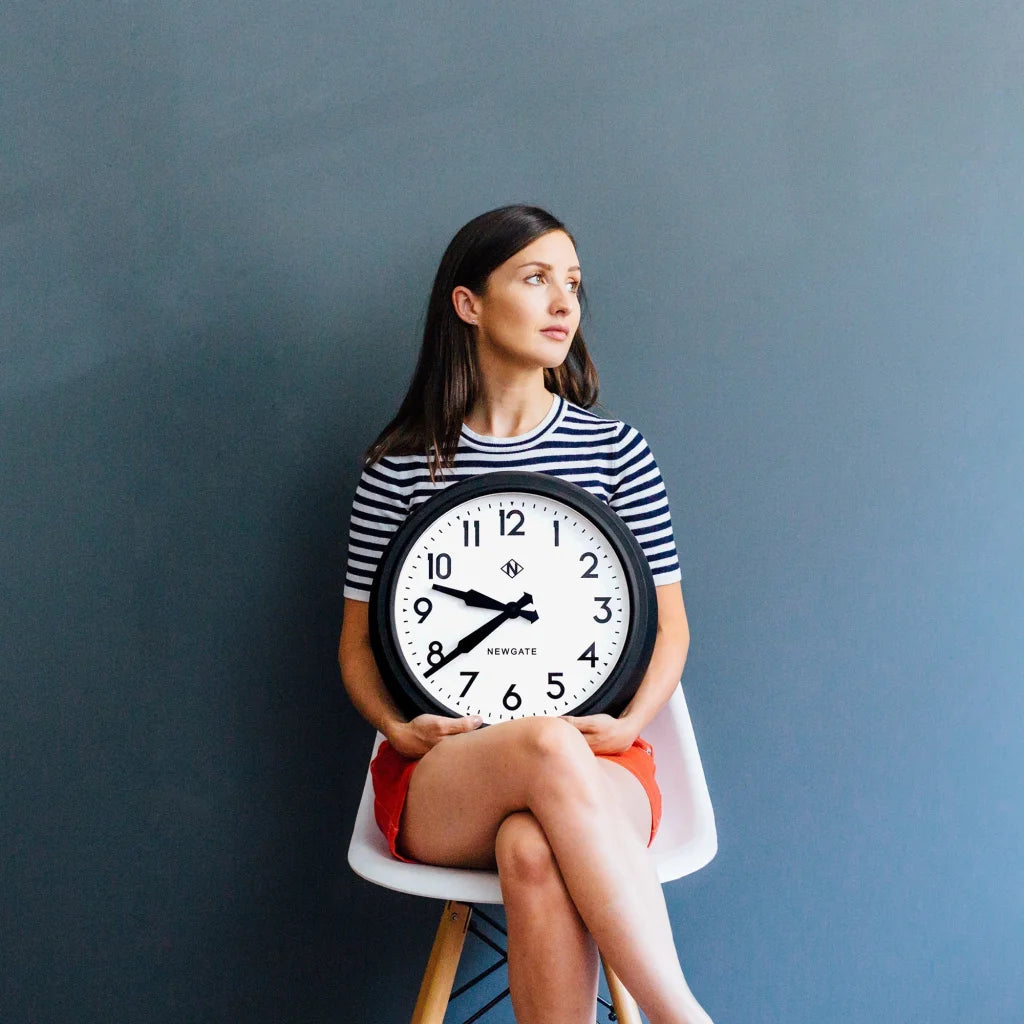 Newgate 50s Clock - Black - Home & Garden