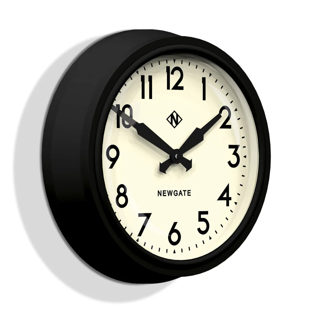 Newgate 50s Clock - Black - Home & Garden