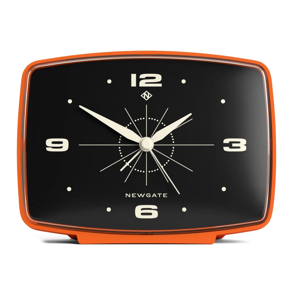 Newgate Brooklyn Alarm Clock - Orange - Home & Garden