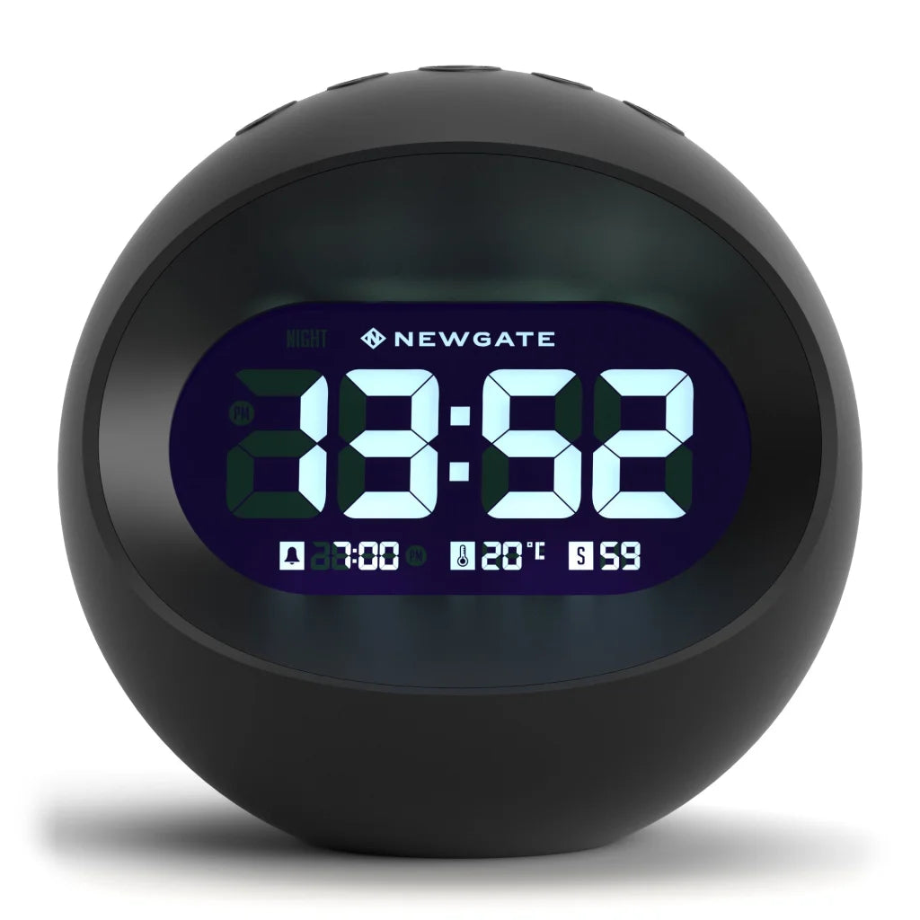Newgate Centre of the Earth LCD Alarm Clock - Black - Home