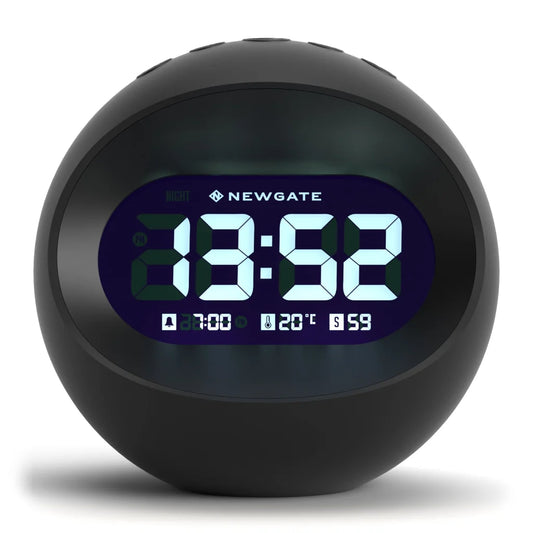 Newgate Centre of the Earth LCD Alarm Clock - Black - Home