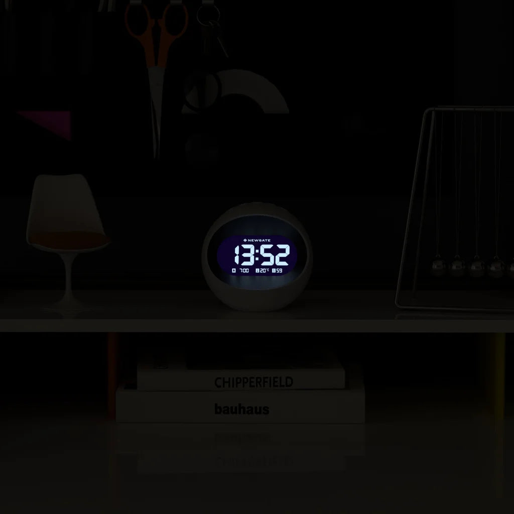Newgate Centre of the Earth LCD Alarm Clock - White - Home