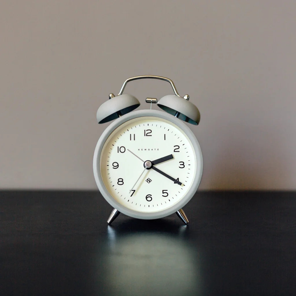Newgate Charlie Bell Echo Alarm Clock - Matte Posh Grey