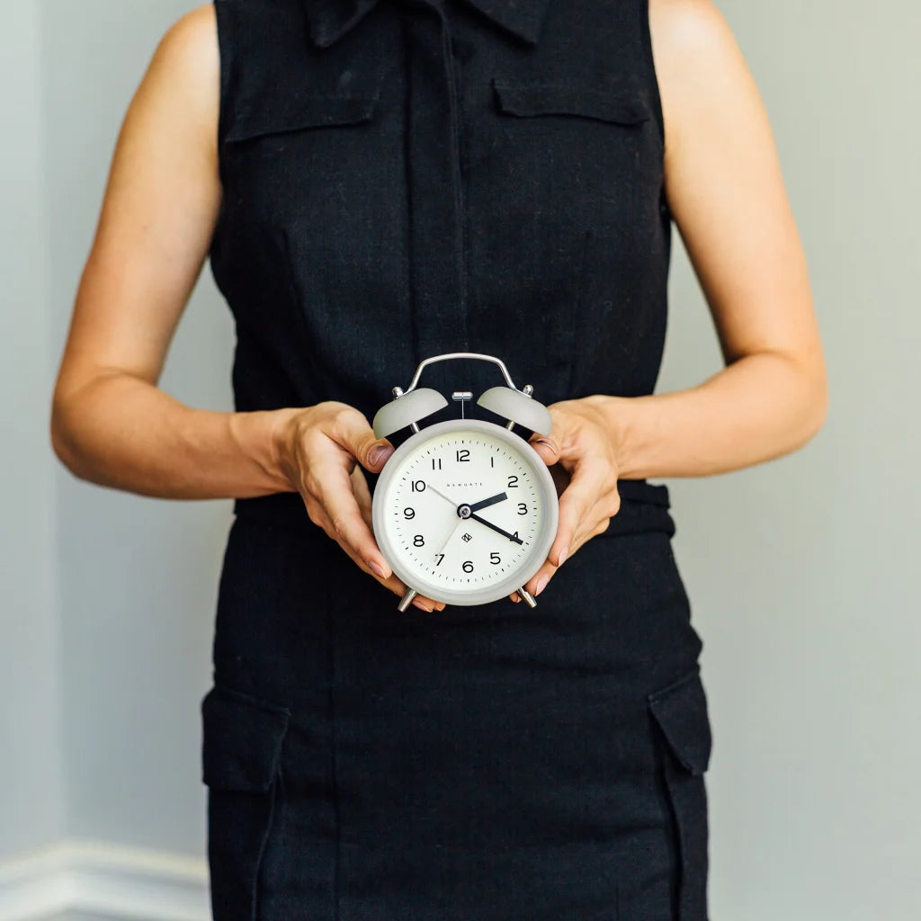 Newgate Charlie Bell Echo Alarm Clock - Matte Posh Grey