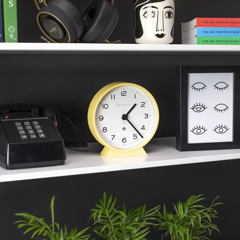 Newgate M Mantel Clock - Cheeky Yellow - Home & Garden