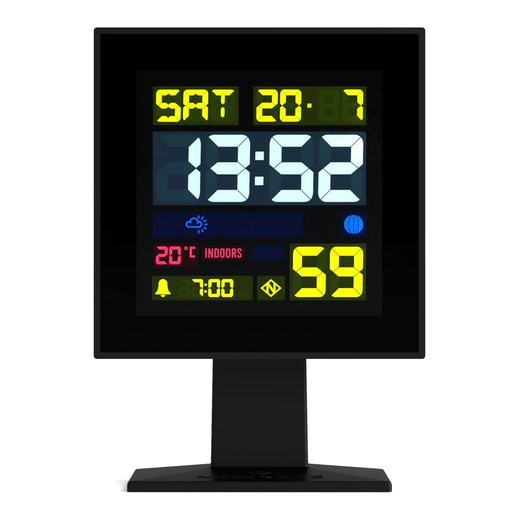 Newgate Monolith LCD Alarm Clock - Black - Home & Garden