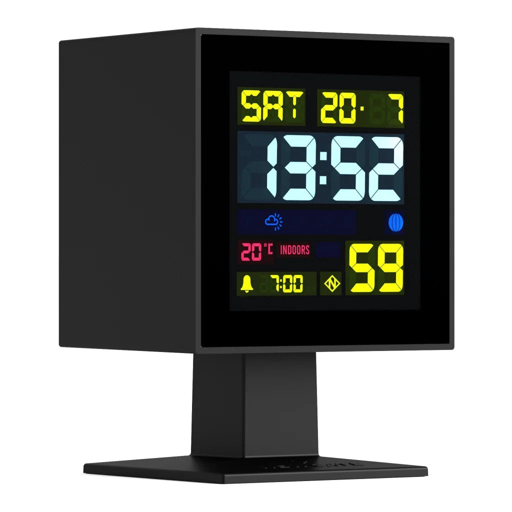 Newgate Monolith LCD Alarm Clock - Black - Home & Garden