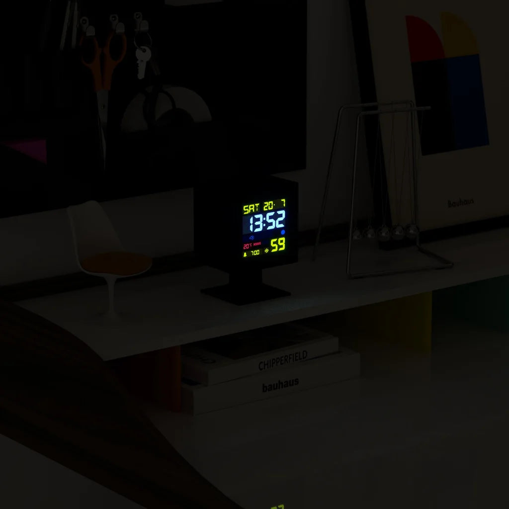 Newgate Monolith LCD Alarm Clock - Black - Home & Garden