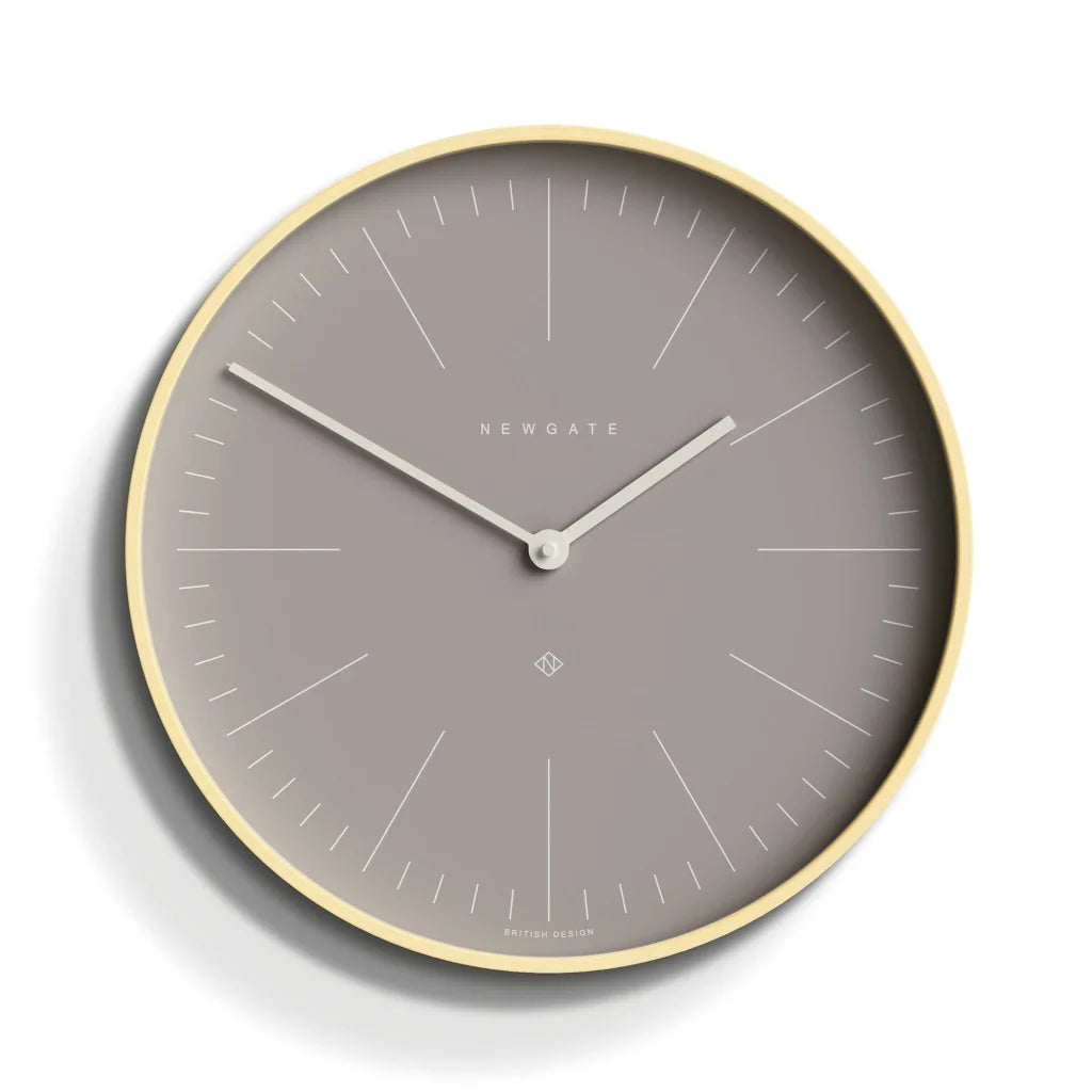 Newgate Mr Clarke Clock - Pale Wood with Clay Grey Dial