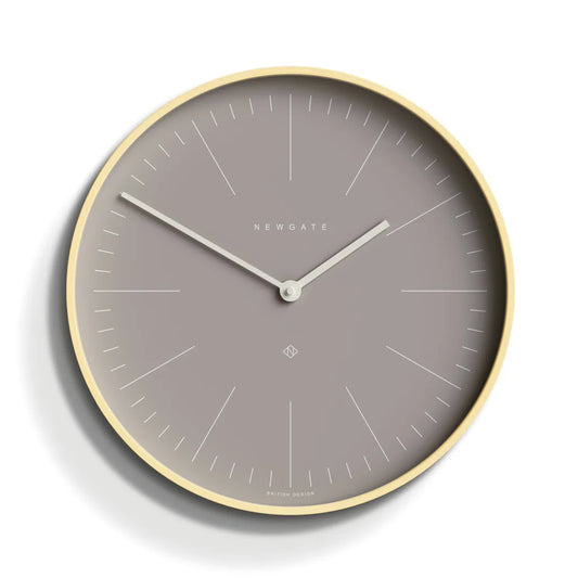 Newgate Mr Clarke Clock - Pale Wood with Clay Grey Dial