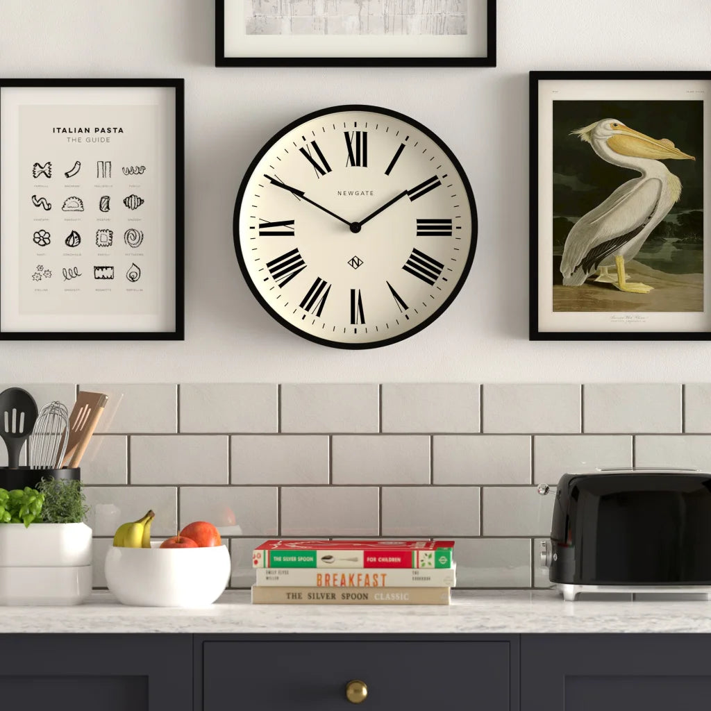 Newgate NThree Clock - Italian Black - Home & Garden