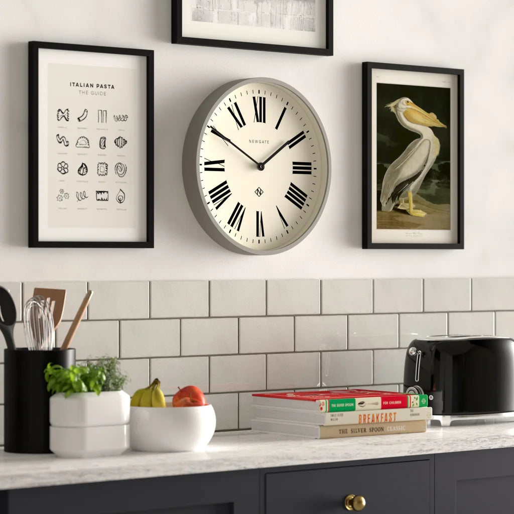 Newgate NThree Clock - Italian Grey - Home & Garden
