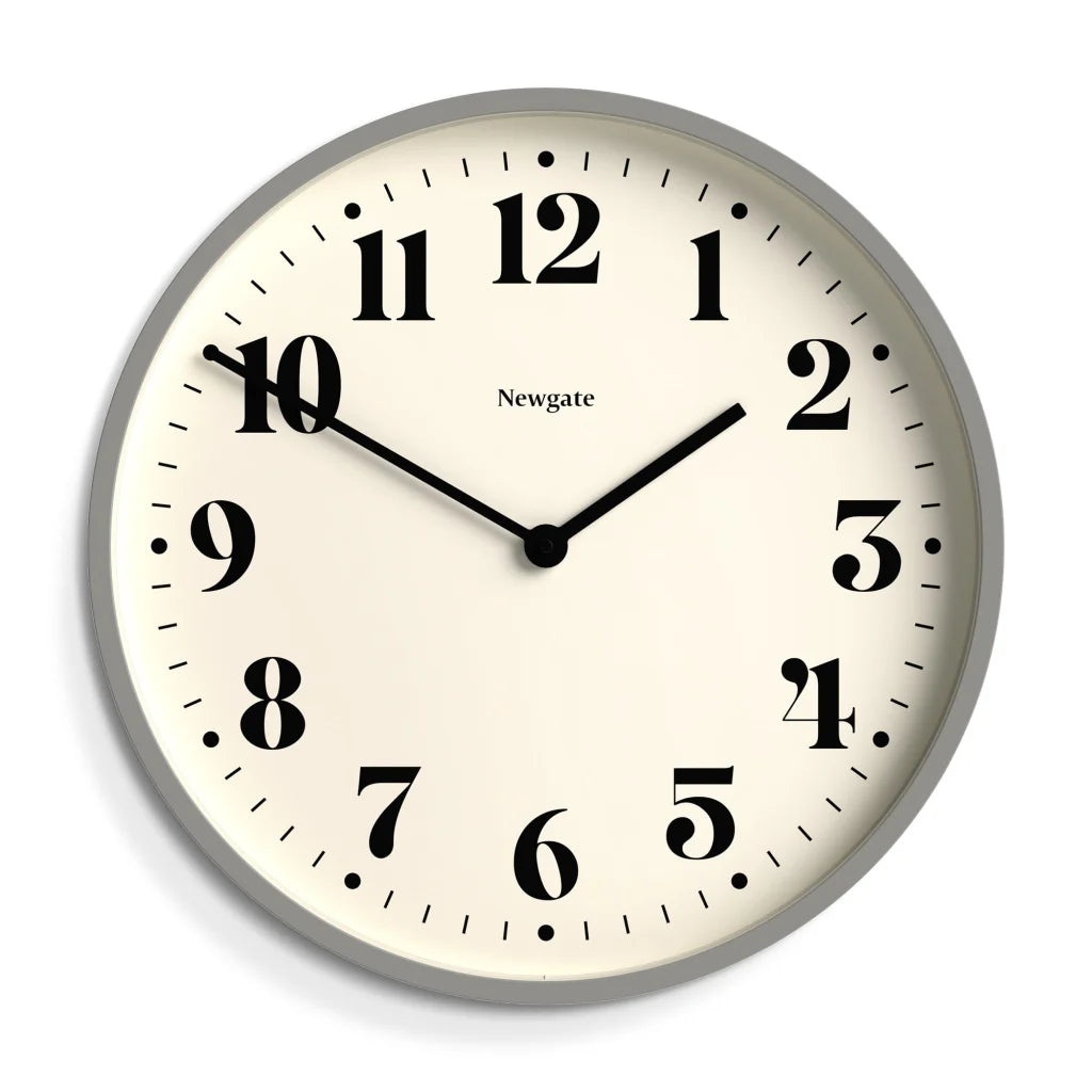 Newgate NTwo Wall Clock - Matte Posh Grey - Home & Garden