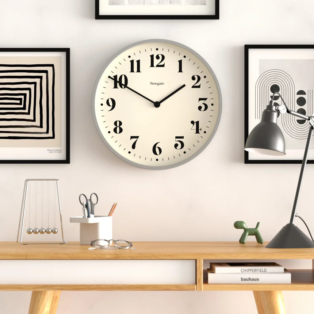 Newgate NTwo Wall Clock - Matte Posh Grey - Home & Garden