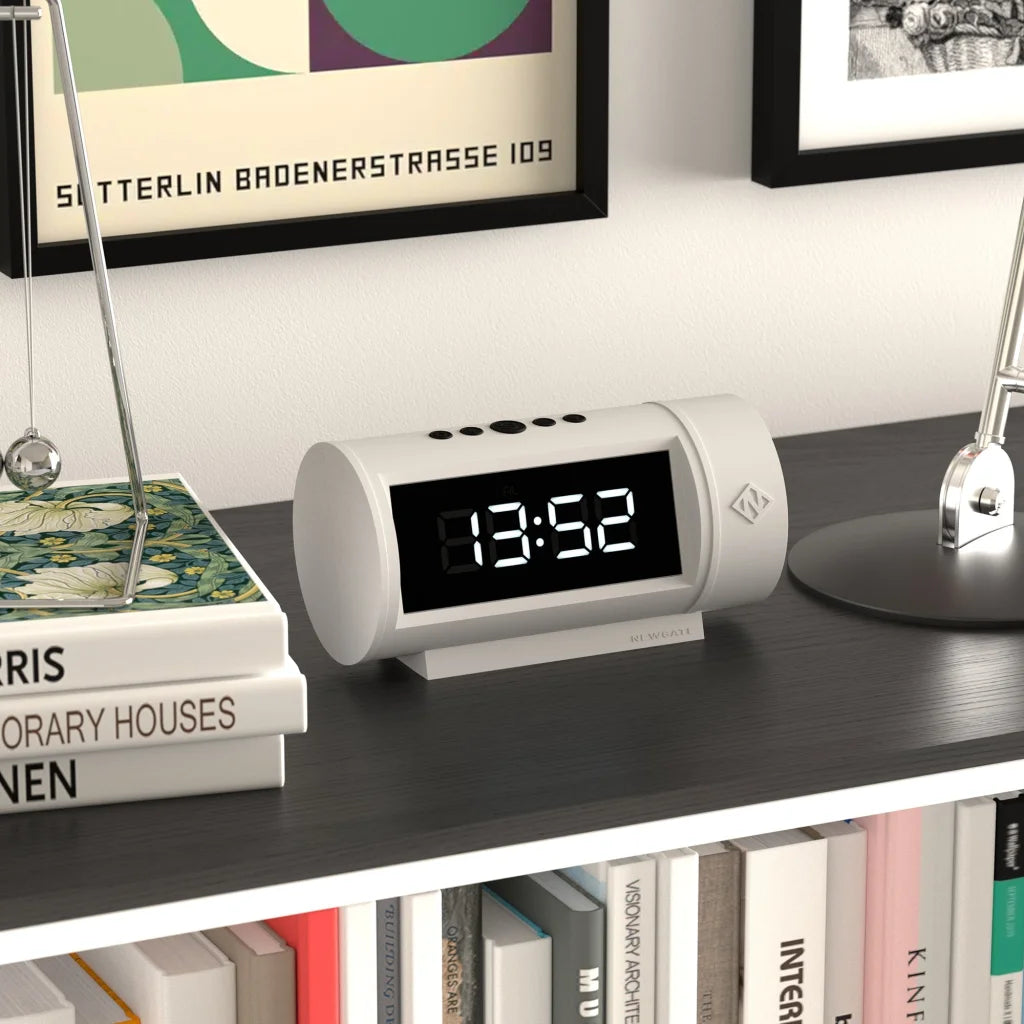 Newgate Pil LED Alarm Clock - White - Home & Garden