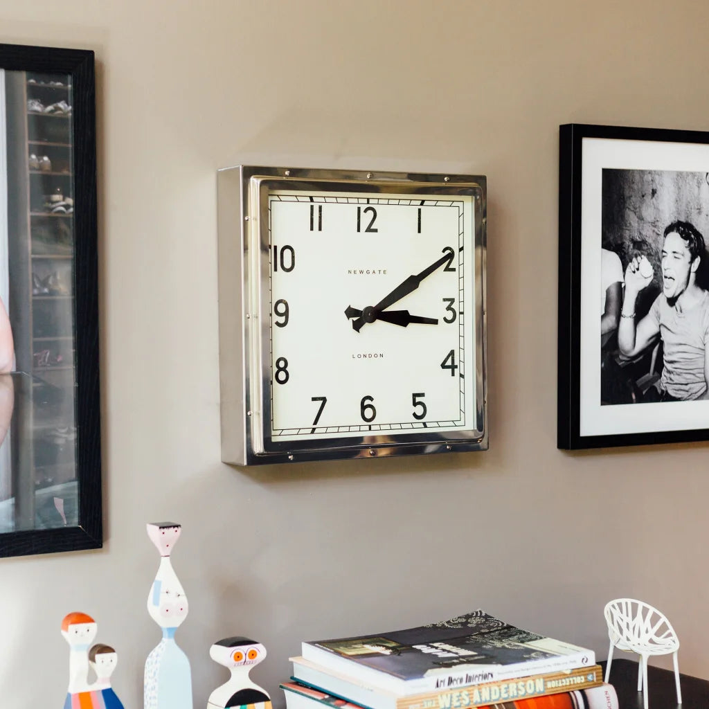 Newgate Quad Clock - Chrome - Home & Garden