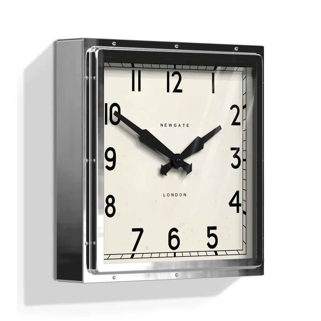 Newgate Quad Clock - Chrome - Home & Garden